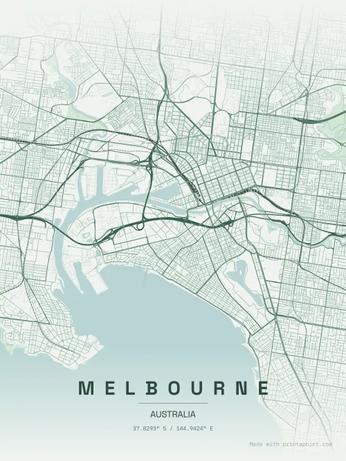Melbourne forest map poster